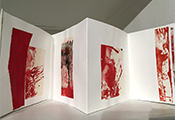 Livre d'artiste COULEUR rouge par Marie-Claude Bohnenblust Lenglart Peintre Plasticien